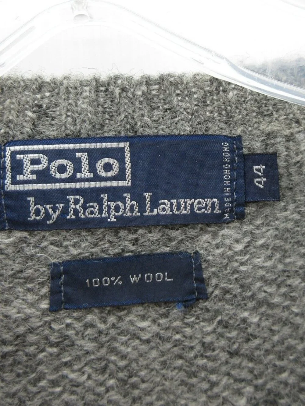 VGT Polo Ralph Lauren Sweater 44 Wool Fuzzy Knit Pullover Pony Large
